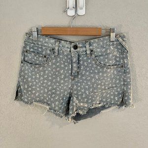 Free People daisy denim shorts